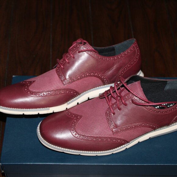 Stylish Burgundy Leather Oxfords - Cole Haan main image 4